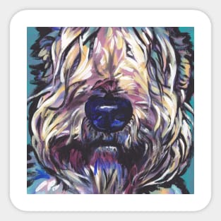 Wheaten Terrier Dog Bright colorful pop dog art Sticker